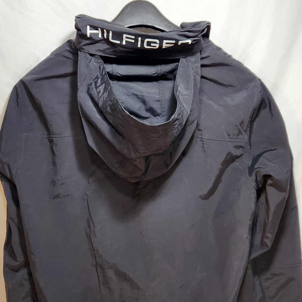 Tommy Hilfiger Mens Windbreaker Yacht Sailing Jacket Size Large Black - Picture 3 of 9